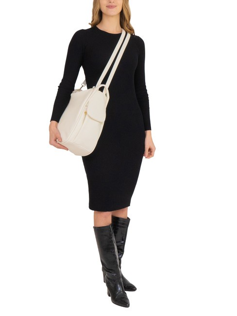 TRIO  Rucksack aus gehämmertem Leder Weiß - Damentaschen