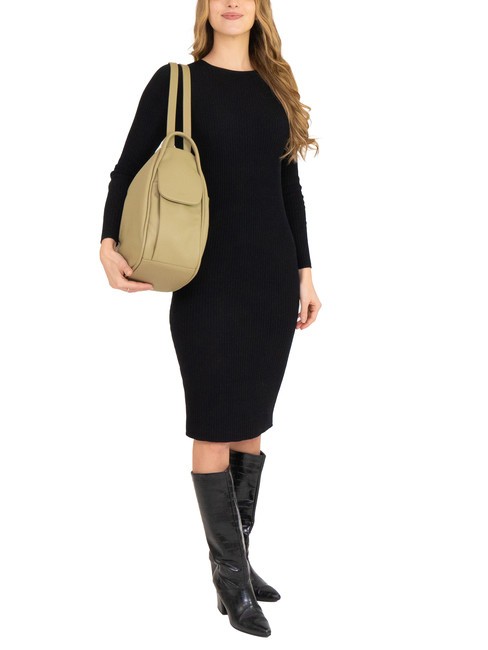 TRIO  Rucksack aus gehämmertem Leder Taube - Damentaschen