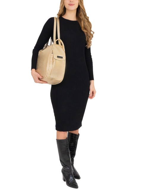 TRIO Rucksack aus Metallic-Leder Gold - Damentaschen