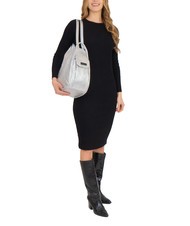 LESAC TRIO Rucksack aus Metallic-Leder Silber - Damentaschen - 4