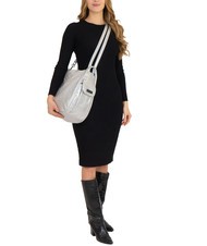 LESAC TRIO Rucksack aus Metallic-Leder Silber - Damentaschen - 6