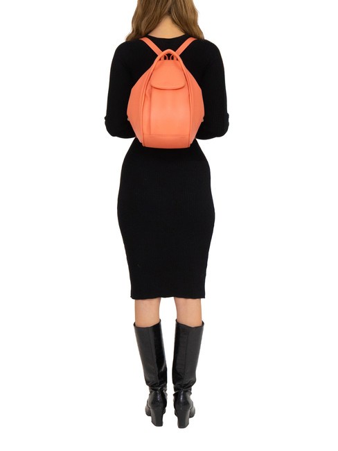 TRIO Rucksack aus Nappaleder dunkler Lachs - Damentaschen