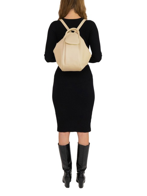 TRIO Rucksack aus Nappaleder Beige - Damentaschen