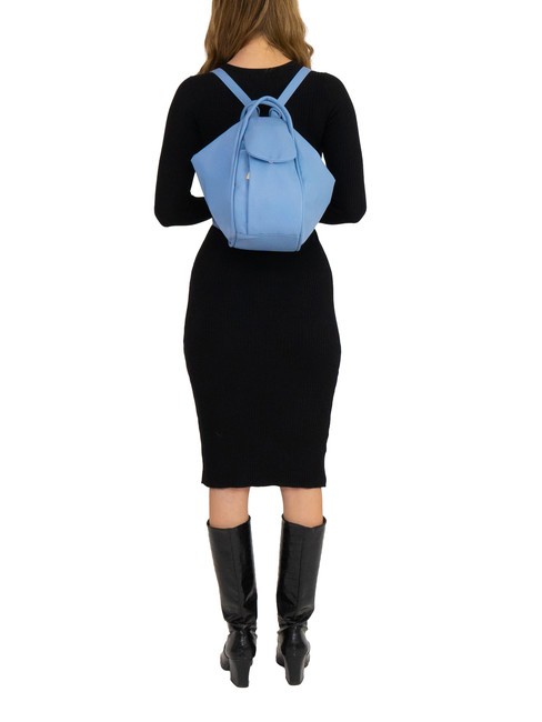 TRIO Rucksack aus Nappaleder Himmelblau - Damentaschen