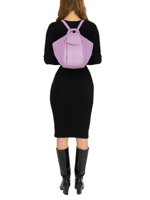 TRIO Rucksack aus Nappaleder lila - Damentaschen