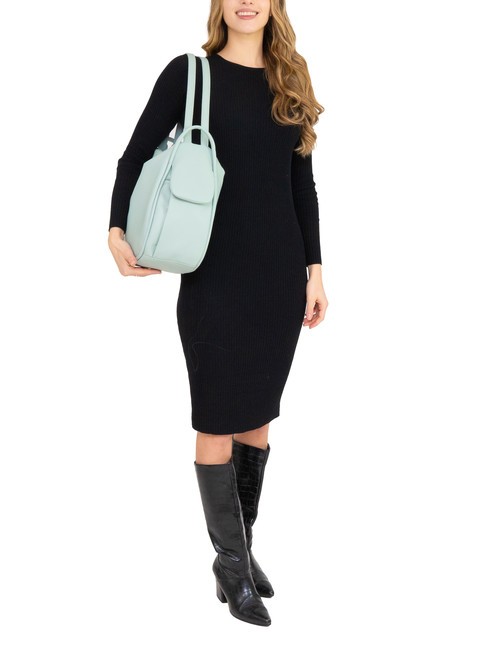 TRIO Rucksack aus Nappaleder mittleres Salbeigrün - Damentaschen