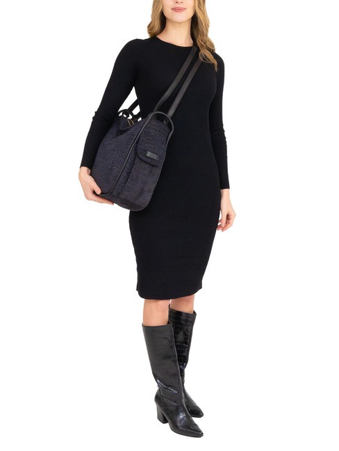 TRIO St. Rucksack aus Kokosnussleder schwarz26 - Damentaschen