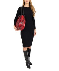 LESAC TRIO Rucksack aus St. Pythonleder rote Python - Damentaschen - 4