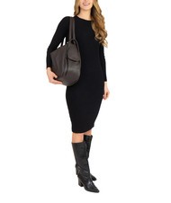 LESAC TRIO  Rucksack aus gehämmertem Leder Kaffee25 - Damentaschen - 4