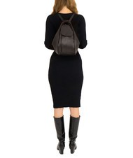 LESAC TRIO  Rucksack aus gehämmertem Leder Kaffee25 - Damentaschen - 5