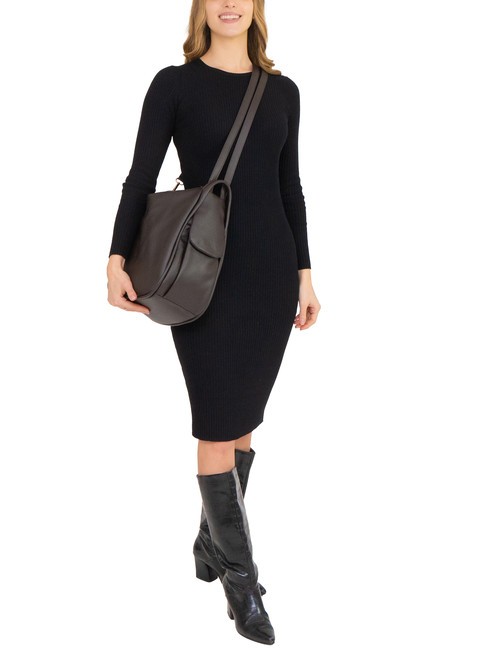 TRIO  Rucksack aus gehämmertem Leder Kaffee25 - Damentaschen