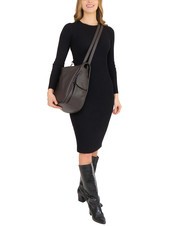 LESAC TRIO  Rucksack aus gehämmertem Leder Kaffee25 - Damentaschen - 6