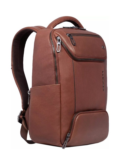 CRONUS  13-Zoll-PC-Rucksack aus Leder BRAUN - PC-Rucks&auml;cke