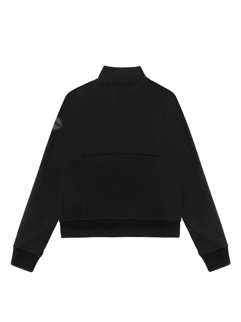 CONNECTIVE Sweatshirt mit durchgehendem Reißverschluss und Stehkragen Schwarz - Sweatshirts Damen