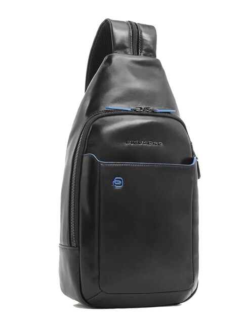 BLUE SQUARE One-Shoulder-Rucksack aus Leder Schwarz - Umhängetaschen Herren