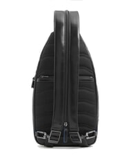 PIQUADRO BLUE SQUARE One-Shoulder-Rucksack aus Leder Schwarz - Umhängetaschen Herren - 3