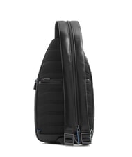 PIQUADRO BLUE SQUARE One-Shoulder-Rucksack aus Leder Schwarz - Umhängetaschen Herren - 4