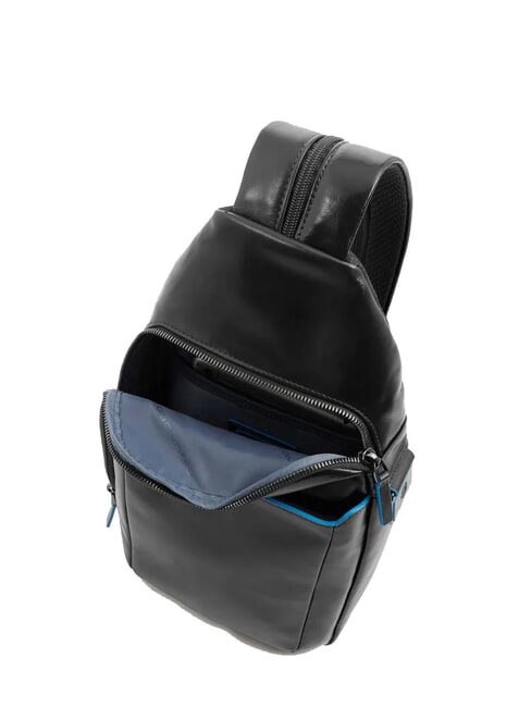 BLUE SQUARE One-Shoulder-Rucksack aus Leder Schwarz - Umhängetaschen Herren