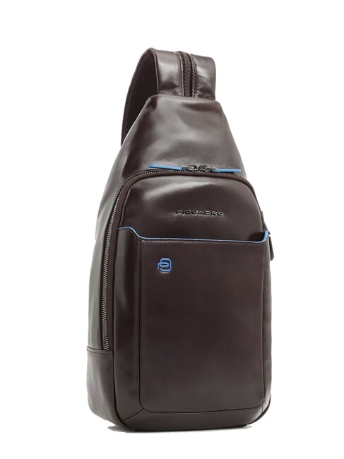 BLUE SQUARE One-Shoulder-Rucksack aus Leder MAHAGONI - Umhängetaschen Herren