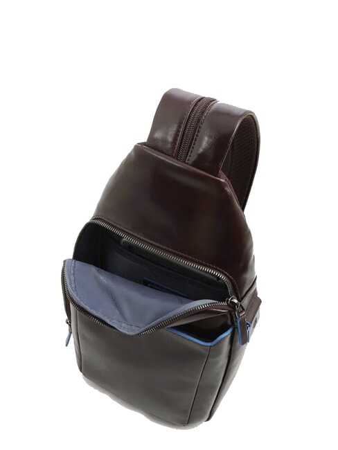 BLUE SQUARE One-Shoulder-Rucksack aus Leder MAHAGONI - Umhängetaschen Herren