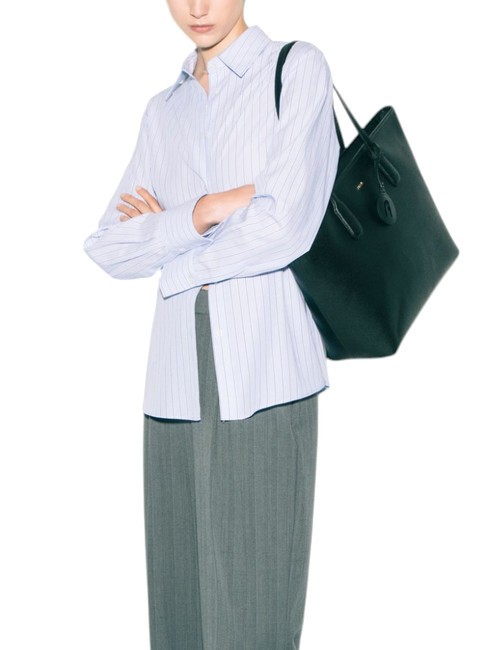 CLASSIC Shopper-Tasche aus Leder mit Andromeda-Print Schwarz - Damentaschen