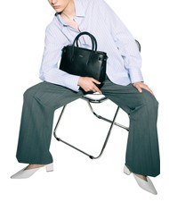 FURLA GARDENIA Handtasche aus Leder mit Andromeda-Print Schwarz - Damentaschen - 3