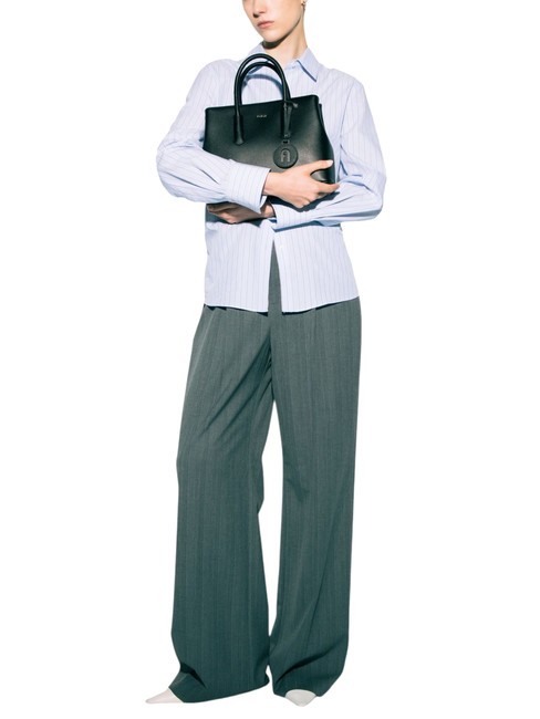 TESSA Tragetasche aus Leder mit Andromeda-Print Schwarz - Damentaschen