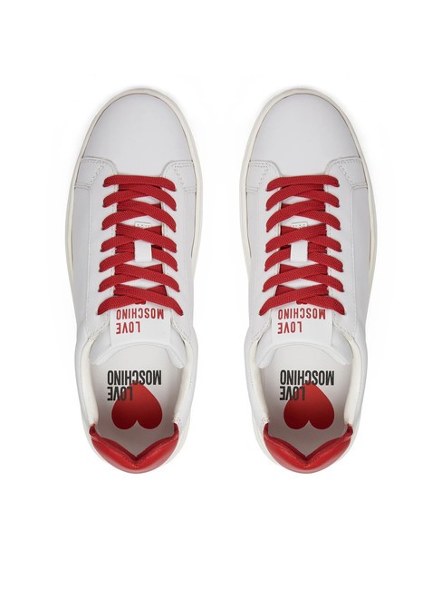 BOLD 40 Ledersneaker wei&szlig; Rot - Damenschuhe