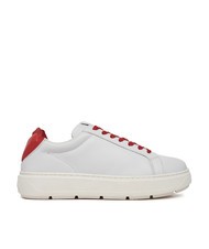 LOVE MOSCHINO BOLD 40 Ledersneaker wei&szlig; Rot - Damenschuhe - 2