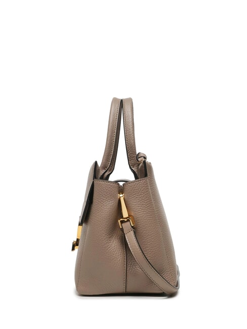 ARLETTIS Handtasche aus gehämmertem Leder warmes Taupe - Damentaschen