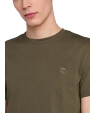 TIMBERLAND SS DUNRIVER CREW Baumwoll t-shirt Blattgrün-Kasselerde - Herren-T-Shirts - 3