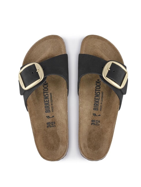 MADRID BIG BUCKLE Slipper aus Nubukleder Schwarz - Damenschuhe