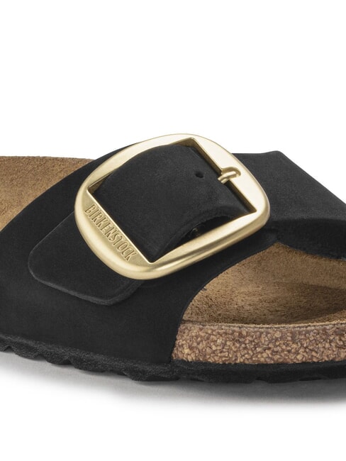 MADRID BIG BUCKLE Slipper aus Nubukleder Schwarz - Damenschuhe