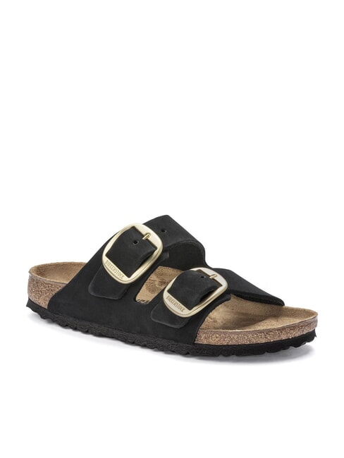 ARIZONA BIG BUCKLE Slipper-Sandale aus Nubukleder Schwarz - Damenschuhe