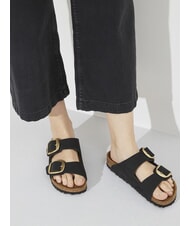BIRKENSTOCK ARIZONA BIG BUCKLE Slipper-Sandale aus Nubukleder Schwarz - Damenschuhe - 7