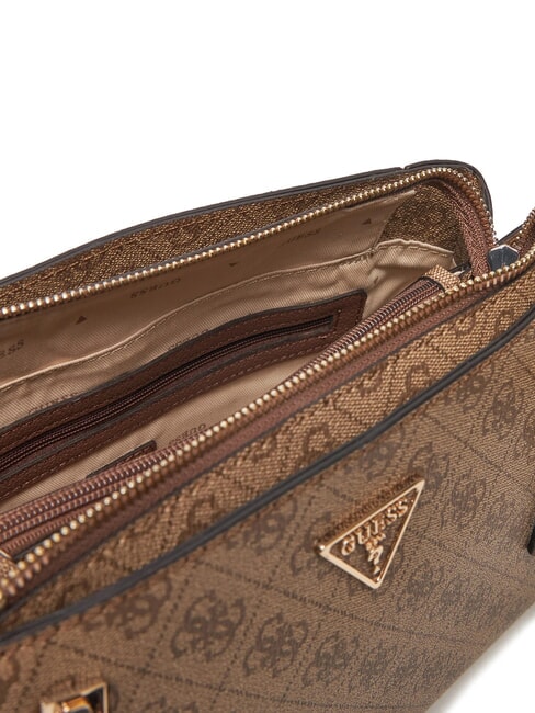 NOELLE Handtasche mit Schultergurt Latte-Logo / braun - Damentaschen