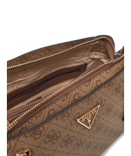 GUESS NOELLE Handtasche mit Schultergurt Latte-Logo / braun - Damentaschen - 4