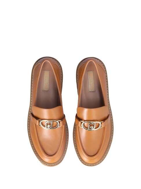 CORA 01  Mokassins aus Leder Brandy - Damenschuhe