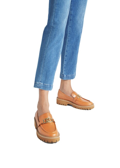 CORA 01  Mokassins aus Leder Brandy - Damenschuhe