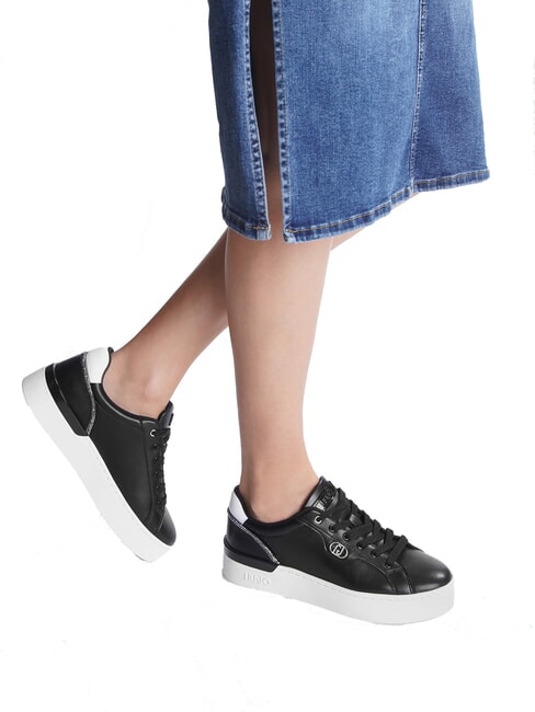 SILVIA 95  Ledersneaker Schwarz - Damenschuhe