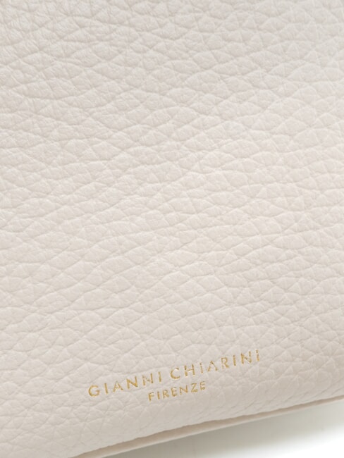 FRIDA Umhängetasche aus Leder mit Doppelreißverschluss Sand - Damentaschen