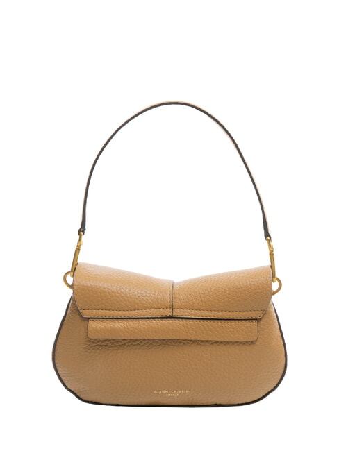 HELENA ROUND Ledertasche mit doppeltem Schultergurt Natur - Damentaschen