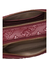 PINKO EMBOSSED LOGO Schulterkameratasche Bordeaux-Merlot-Antikgold - Damentaschen - 4