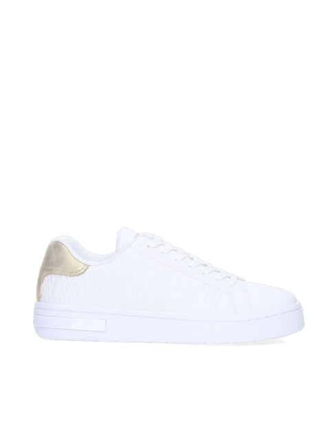 AX LOGO EMBOSSED Turnschuhe Op.Wei&szlig;+Blassgold - Damenschuhe