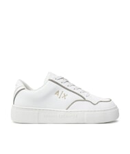 ARMANI EXCHANGE A|X LOGO STRASS Turnschuhe gebrochenes Weiß+Blassgold - Damenschuhe - 2