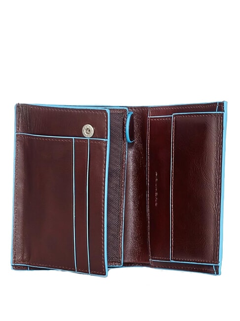 BLUE SQUARE Vertikale Lederbrieftasche MAHAGONI - Brieftaschen Herren
