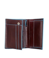 PIQUADRO BLUE SQUARE Vertikale Lederbrieftasche MAHAGONI - Brieftaschen Herren - 2