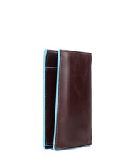 PIQUADRO BLUE SQUARE Vertikale Lederbrieftasche MAHAGONI - Brieftaschen Herren - 3