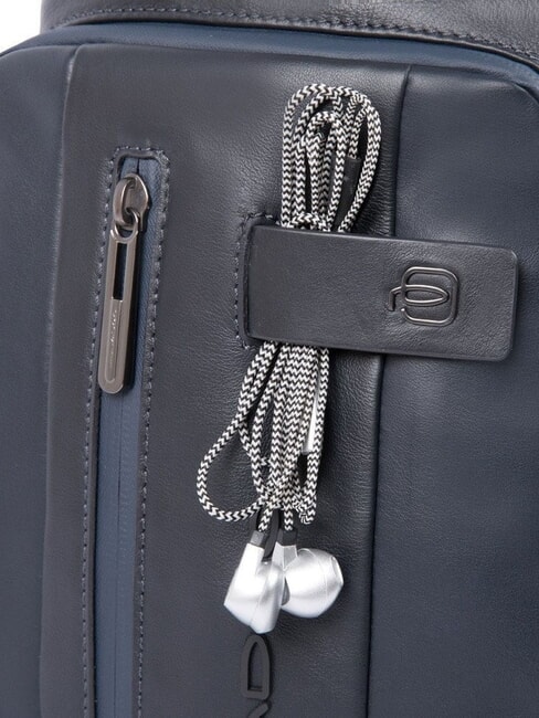 URBAN One-Shoulder-Tasche aus Leder Blau - PC-Rucksäcke