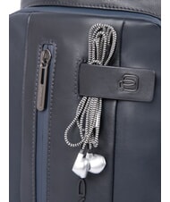 PIQUADRO URBAN One-Shoulder-Tasche aus Leder Blau - PC-Rucksäcke - 4